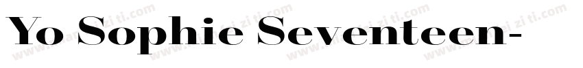 Yo Sophie Seventeen字体转换